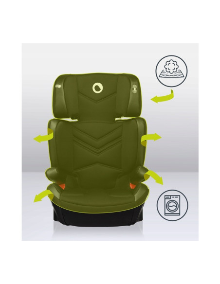 BN-LO-HUGO_LETHER_GREY,Lionelo - Scaun auto Hugo Lether, Cu Isofix, Tetiera, Husa, 2 suporturi pentru pahar,15-36 Kg, Conform cu