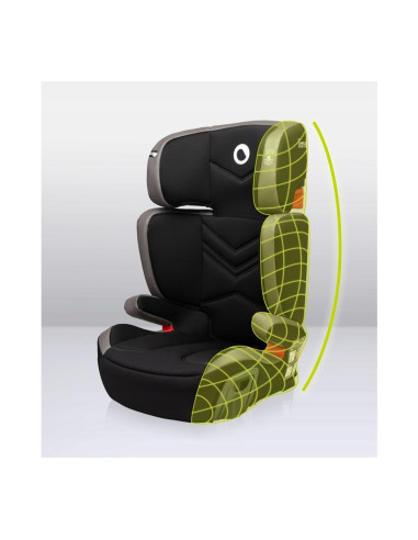 BN-LO-HUGO_LETHER_GREY,Lionelo - Scaun auto Hugo Lether, Cu Isofix, Tetiera, Husa, 2 suporturi pentru pahar,15-36 Kg, Conform cu