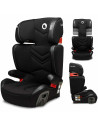 BN-LO-HUGO_LETHER_BLACK,Lionelo - Scaun auto Hugo Lether, Cu Isofix, Tetiera, Husa, 2 suporturi pentru pahar,15-36 Kg, Conform c