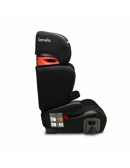 BN-LO-HUGO_LETHER_BLACK,Lionelo - Scaun auto Hugo Lether, Cu Isofix, Tetiera, Husa, 2 suporturi pentru pahar,15-36 Kg, Conform c