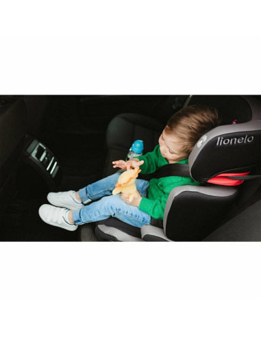 BN-LO-HUGO_LETHER_BLACK,Lionelo - Scaun auto Hugo Lether, Cu Isofix, Tetiera, Husa, 2 suporturi pentru pahar,15-36 Kg, Conform c