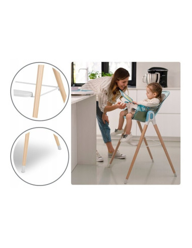 BN-LO-MAYA_WHITE,Lionelo - Scaun de masa Maya, 2 in 1, Transformabil, 3 pozitii de inclinare, Conform cu standardele europeane d