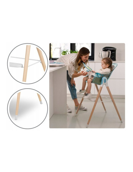 BN-LO-MAYA_WHITE,Lionelo - Scaun de masa Maya, 2 in 1, Transformabil, 3 pozitii de inclinare, Conform cu standardele europeane d