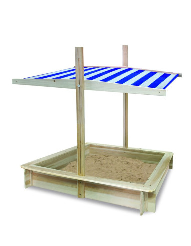 BN-323,Lada de nisip cu acoperis, Free2Play, Cu coborare completa a acoperisului, 120 X 120 X 120 cm, Natural