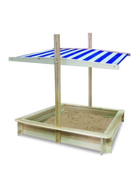 BN-323,Lada de nisip cu acoperis, Free2Play, Cu coborare completa a acoperisului, 120 X 120 X 120 cm, Natural