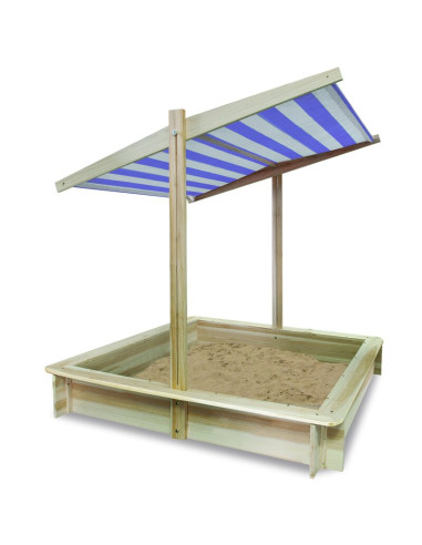 BN-323,Lada de nisip cu acoperis, Free2Play, Cu coborare completa a acoperisului, 120 X 120 X 120 cm, Natural