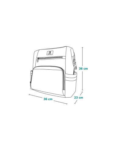 BN-LO-CUBE_BLACK,Lionelo - Rucsac impermeabil pentru mamici Cube, Cu 12 compartimente si salteluta de schimbat, Cu prindere univ