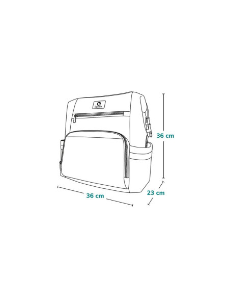 BN-LO-CUBE_BLACK,Lionelo - Rucsac impermeabil pentru mamici Cube, Cu 12 compartimente si salteluta de schimbat, Cu prindere univ