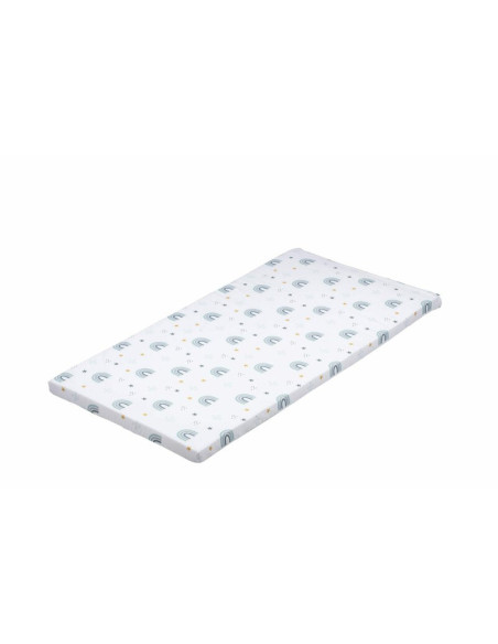 BN-47054,Saltea pliabila pentru patut, Cu husa detasabila din bumbac, Pentru patut de dimensiunea 120x60 cm, Bubaba, Rainbow
