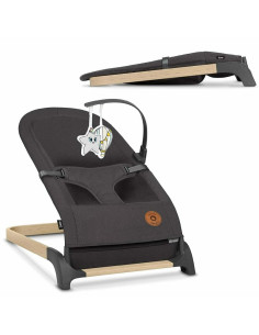BN-LO-JUNE_GREY_STONE,Lionelo - Fotoliu balansoar June, Cu arcada cu jucarii, Ergonomic, Balansare manuala, Pliabil, 0 luni+, Gr 2