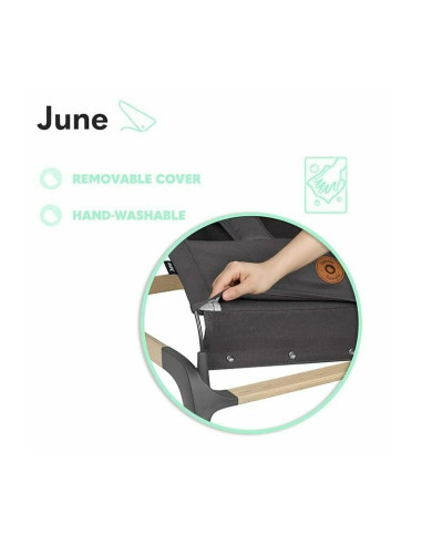 BN-LO-JUNE_GREY_STONE,Lionelo - Fotoliu balansoar June, Cu arcada cu jucarii, Ergonomic, Balansare manuala, Pliabil, 0 luni+, Gr