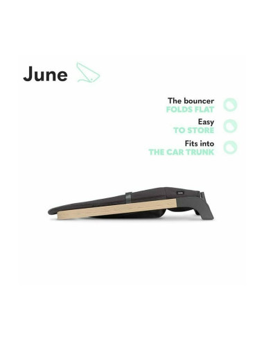 BN-LO-JUNE_GREY_STONE,Lionelo - Fotoliu balansoar June, Cu arcada cu jucarii, Ergonomic, Balansare manuala, Pliabil, 0 luni+, Gr