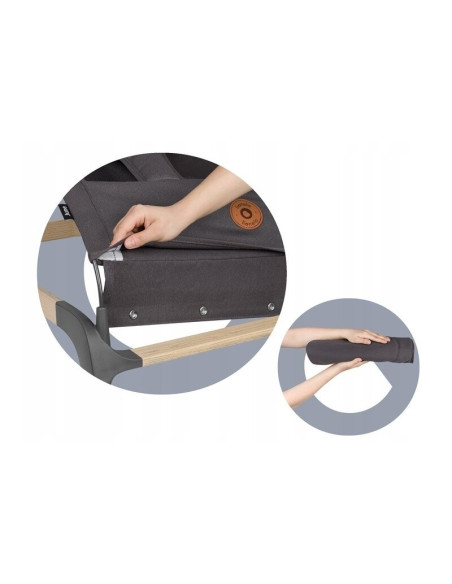 BN-LO-JUNE_GREY_STONE,Lionelo - Fotoliu balansoar June, Cu arcada cu jucarii, Ergonomic, Balansare manuala, Pliabil, 0 luni+, Gr