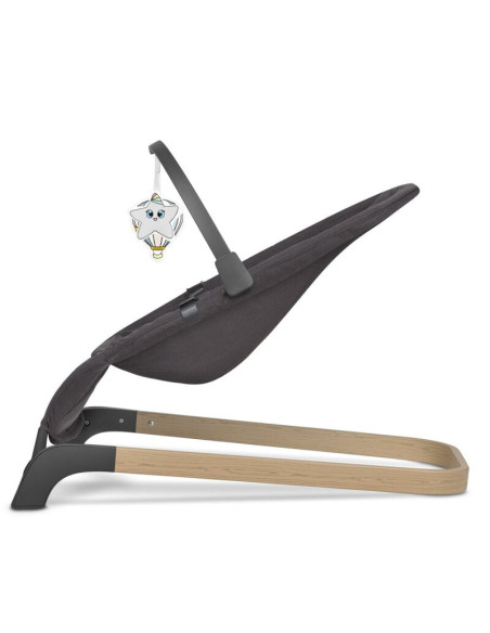 BN-LO-JUNE_GREY_STONE,Lionelo - Fotoliu balansoar June, Cu arcada cu jucarii, Ergonomic, Balansare manuala, Pliabil, 0 luni+, Gr