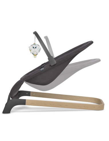 BN-LO-JUNE_GREY_STONE,Lionelo - Fotoliu balansoar June, Cu arcada cu jucarii, Ergonomic, Balansare manuala, Pliabil, 0 luni+, Gr