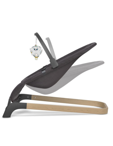 BN-LO-JUNE_GREY_STONE,Lionelo - Fotoliu balansoar June, Cu arcada cu jucarii, Ergonomic, Balansare manuala, Pliabil, 0 luni+, Gr