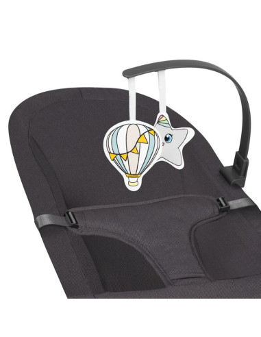 BN-LO-JUNE_GREY_STONE,Lionelo - Fotoliu balansoar June, Cu arcada cu jucarii, Ergonomic, Balansare manuala, Pliabil, 0 luni+, Gr