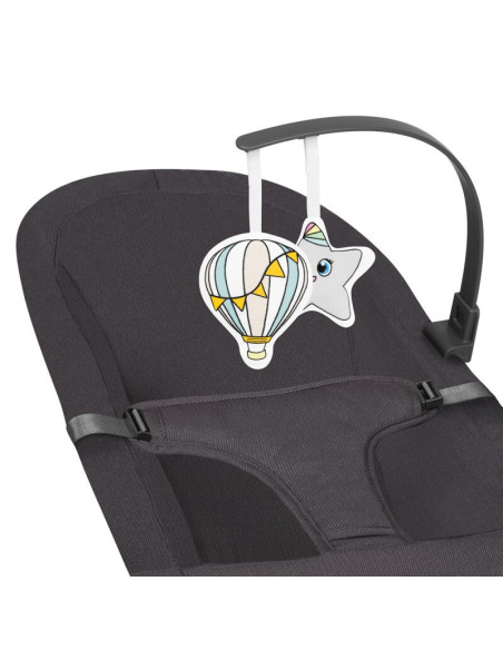 BN-LO-JUNE_GREY_STONE,Lionelo - Fotoliu balansoar June, Cu arcada cu jucarii, Ergonomic, Balansare manuala, Pliabil, 0 luni+, Gr