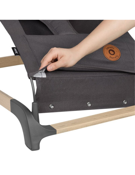 BN-LO-JUNE_GREY_STONE,Lionelo - Fotoliu balansoar June, Cu arcada cu jucarii, Ergonomic, Balansare manuala, Pliabil, 0 luni+, Gr