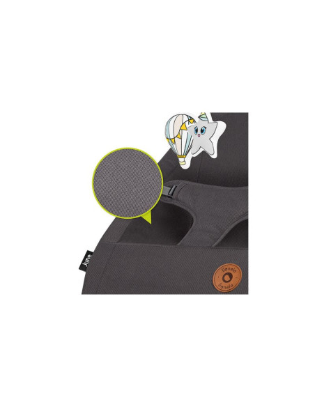 BN-LO-JUNE_GREY_STONE,Lionelo - Fotoliu balansoar June, Cu arcada cu jucarii, Ergonomic, Balansare manuala, Pliabil, 0 luni+, Gr