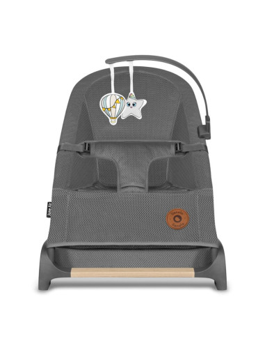 BN-LO-JUNE_AIR_GREY_STONE,Lionelo - Fotoliu balansoar June AIR, Cu arcada cu jucarii, Ergonomic, Permite circulatia aerului, Bal