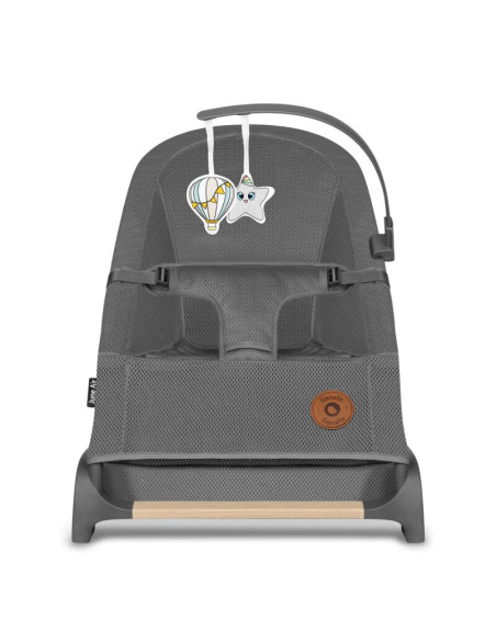 BN-LO-JUNE_AIR_GREY_STONE,Lionelo - Fotoliu balansoar June AIR, Cu arcada cu jucarii, Ergonomic, Permite circulatia aerului, Bal