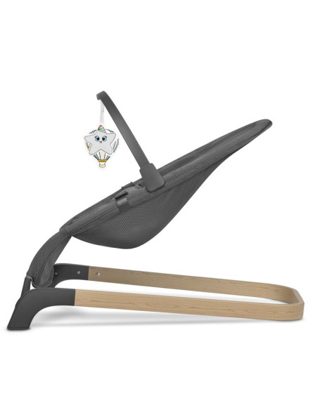 BN-LO-JUNE_AIR_GREY_STONE,Lionelo - Fotoliu balansoar June AIR, Cu arcada cu jucarii, Ergonomic, Permite circulatia aerului, Bal