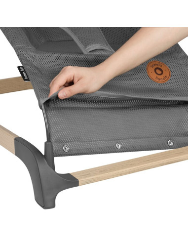 BN-LO-JUNE_AIR_GREY_STONE,Lionelo - Fotoliu balansoar June AIR, Cu arcada cu jucarii, Ergonomic, Permite circulatia aerului, Bal