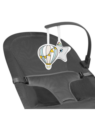 BN-LO-JUNE_AIR_GREY_STONE,Lionelo - Fotoliu balansoar June AIR, Cu arcada cu jucarii, Ergonomic, Permite circulatia aerului, Bal