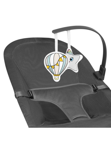 BN-LO-JUNE_AIR_GREY_STONE,Lionelo - Fotoliu balansoar June AIR, Cu arcada cu jucarii, Ergonomic, Permite circulatia aerului, Bal