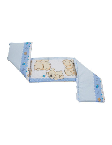 BN-BN241,Babyneeds - Aparatoare laterala pentru patut 120x60 cm, Cu umplutura antialergica, Dimensiune 180 x 32 cm, Teddy Friend