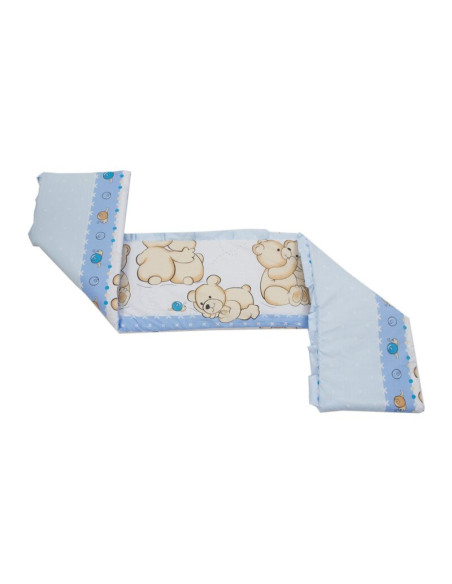 BN-BN241,Babyneeds - Aparatoare laterala pentru patut 120x60 cm, Cu umplutura antialergica, Dimensiune 180 x 32 cm, Teddy Friend