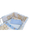 BN-BN241,Babyneeds - Aparatoare laterala pentru patut 120x60 cm, Cu umplutura antialergica, Dimensiune 180 x 32 cm, Teddy Friend