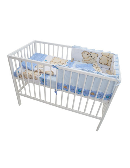 BN-BN241,Babyneeds - Aparatoare laterala pentru patut 120x60 cm, Cu umplutura antialergica, Dimensiune 180 x 32 cm, Teddy Friend
