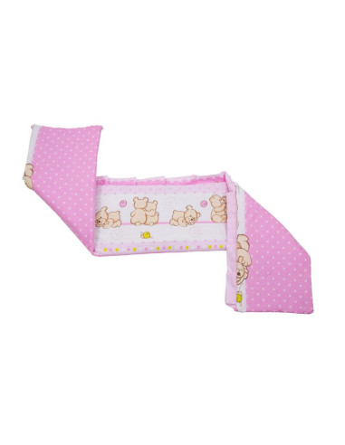 BN-BN243,Babyneeds - Aparatoare laterala pentru patut 120x60 cm, Cu umplutura antialergica, Dimensiune 180 x 32 cm, Teddy Friend