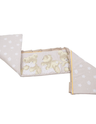 BN-BN244,Babyneeds - Aparatoare laterala pentru patut 120x60 cm, Cu umplutura antialergica, Dimensiune 180 x 32 cm, Teddy Hug Ma