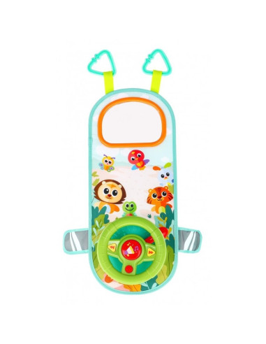 BN-993,Jucarie interactiva Volan, Cu melodii si sunete, Cu oglinda, Hola Toys, Multicolor