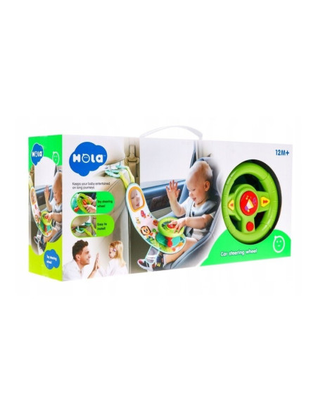 BN-993,Jucarie interactiva Volan, Cu melodii si sunete, Cu oglinda, Hola Toys, Multicolor
