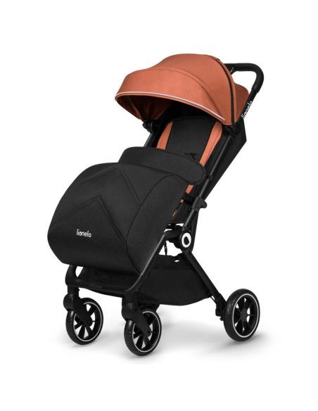 BN-LO-CLOE_BROWN_RUST,Lionelo - Carucior sport Cloe, De la nastere, Cu accesorii, Cadru din aluminiu, 0-22 kg, Usor, Pliabil cu 