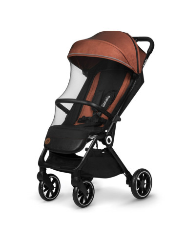 BN-LO-CLOE_BROWN_RUST,Lionelo - Carucior sport Cloe, De la nastere, Cu accesorii, Cadru din aluminiu, 0-22 kg, Usor, Pliabil cu 