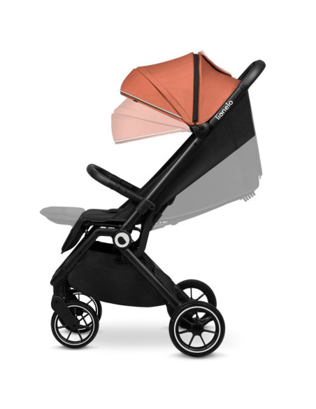 BN-LO-CLOE_BROWN_RUST,Lionelo - Carucior sport Cloe, De la nastere, Cu accesorii, Cadru din aluminiu, 0-22 kg, Usor, Pliabil cu 