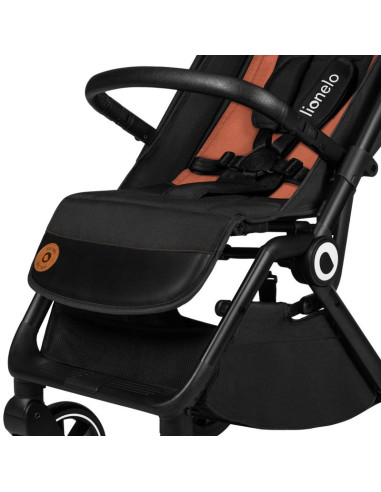 BN-LO-CLOE_BROWN_RUST,Lionelo - Carucior sport Cloe, De la nastere, Cu accesorii, Cadru din aluminiu, 0-22 kg, Usor, Pliabil cu 