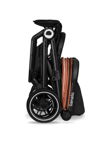BN-LO-CLOE_BROWN_RUST,Lionelo - Carucior sport Cloe, De la nastere, Cu accesorii, Cadru din aluminiu, 0-22 kg, Usor, Pliabil cu 