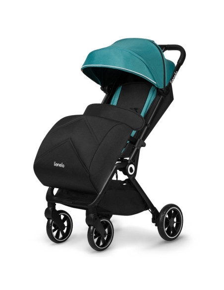 BN-LO-CLOE_GREEN_EMERALD,Lionelo - Carucior sport Cloe, De la nastere, Cu accesorii, Cadru din aluminiu, 0-22 kg, Usor, Pliabil 