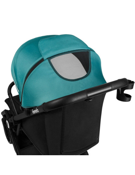 BN-LO-CLOE_GREEN_EMERALD,Lionelo - Carucior sport Cloe, De la nastere, Cu accesorii, Cadru din aluminiu, 0-22 kg, Usor, Pliabil 