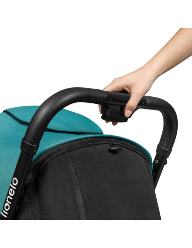 BN-LO-CLOE_GREEN_EMERALD,Lionelo - Carucior sport Cloe, De la nastere, Cu accesorii, Cadru din aluminiu, 0-22 kg, Usor, Pliabil 