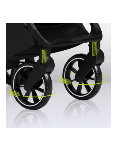 BN-LO-CLOE_GREEN_EMERALD,Lionelo - Carucior sport Cloe, De la nastere, Cu accesorii, Cadru din aluminiu, 0-22 kg, Usor, Pliabil 