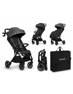 BN-LO-CLOE_GREY_STONE,Lionelo - Carucior sport Cloe, De la nastere, Cu accesorii, Cadru din aluminiu, 0-22 kg, Usor, Pliabil cu  2