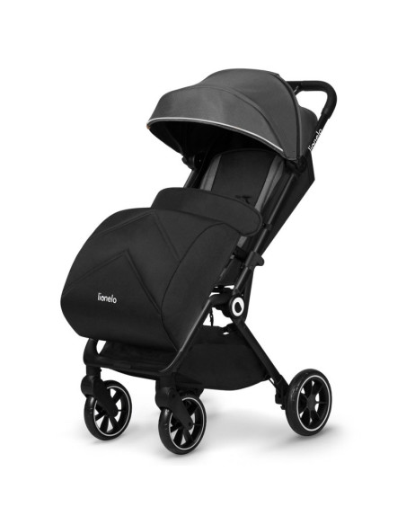 BN-LO-CLOE_GREY_STONE,Lionelo - Carucior sport Cloe, De la nastere, Cu accesorii, Cadru din aluminiu, 0-22 kg, Usor, Pliabil cu 