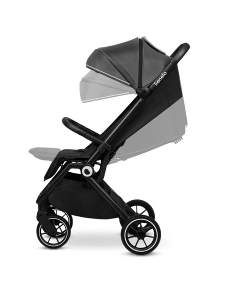 BN-LO-CLOE_GREY_STONE,Lionelo - Carucior sport Cloe, De la nastere, Cu accesorii, Cadru din aluminiu, 0-22 kg, Usor, Pliabil cu 